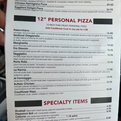 Menu photo 3 Filetto’s Commack, NY
