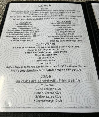 Menu photo 5 Our FAMBily Restaurant Dexter, ME