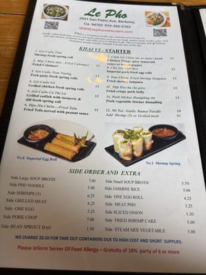 Menu photo 8 Le Pho Berkeley, CA