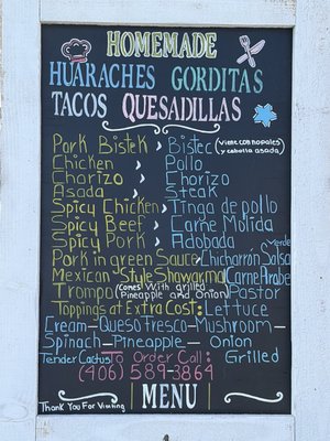 Menu photo 1 La Unica Pupuseria Bozeman, MT