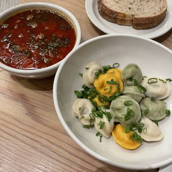 Leleka - Borsh and assortment of dumplings - Ukrainian Near Me - San Francisco, California Leleka - Borsh and assortment of dumplings - Ukrainian Near Me - San Francisco, California