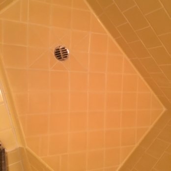Kato Family - Restored Grout in 1961 Yellow Tile Shower. - Tiling Near Me Kato Family - Restored Grout in 1961 Yellow Tile Shower. - Tiling Near Me