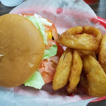 Jen's Diner - a hamburger and onion rings - American Near Me - Poplar Bluff, Missouri Jen's Diner - a hamburger and onion rings - American Near Me - Poplar Bluff, Missouri
