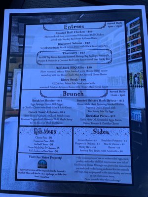 Menu photo 5 Bridge Street Tap Room Charlevoix, MI