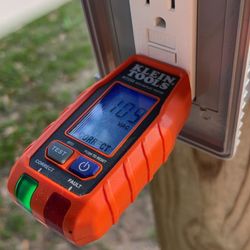 Benji’s Electric Solutions - Outdoor Gfci Protected outlet installation. Checking our work after Completion.