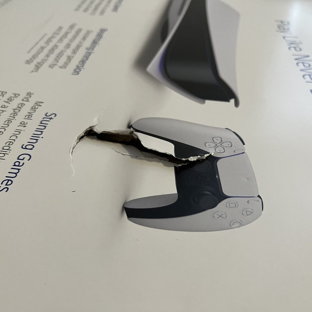 GameStop - Hole punctured through the box. They're denying a replacement because the console might still be in working condition? - Books, Mags, Music & Video Near Me - Bakersfield, California