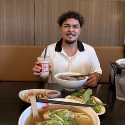 Pho Rib Bone and Pho Chicken Breast. Popcorn Chicken and a Jasmine Green Milk Tea. Pho Rib Bone and Pho Chicken Breast. Popcorn Chicken and a Jasmine Green Milk Tea.