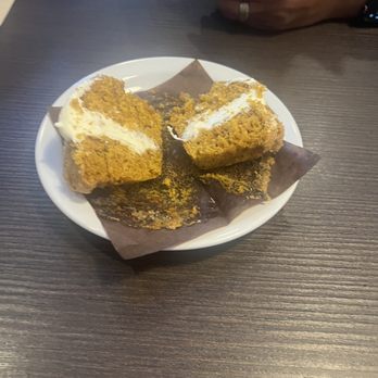 Beach Plum Kitchen - Pumpkin spice muffin with cream cheese filling... so good. - New American Near Me - Carlsbad, California Beach Plum Kitchen - Pumpkin spice muffin with cream cheese filling... so good. - New American Near Me - Carlsbad, California