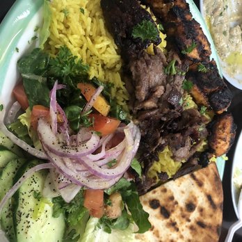 Al Basha Grill - Chicken and Gyro Kabob Platter Combo - Halal Near Me - Miami Beach, Florida Al Basha Grill - Chicken and Gyro Kabob Platter Combo - Halal Near Me - Miami Beach, Florida