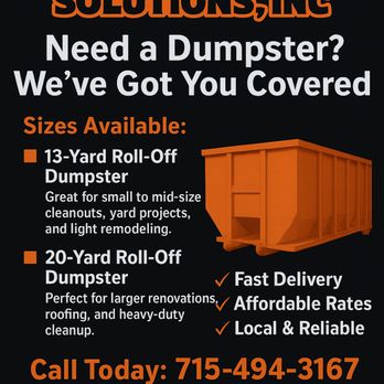 Twisted Solutions - Get your back to school cleaning done now! Rent a dumpster today! - Dumpster Rental Near Me - Osceola, Wisconsin Twisted Solutions - Get your back to school cleaning done now! Rent a dumpster today! - Dumpster Rental Near Me - Osceola, Wisconsin