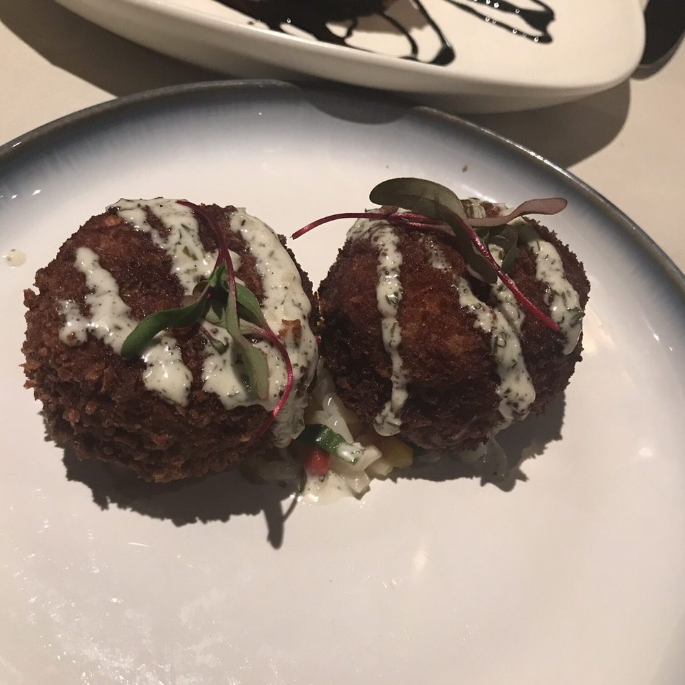 NoJa - Crab Fritters! Definitely worth it. More crabs than bread. Yummy! - New American Near Me - Mobile, Alabama NoJa - Crab Fritters! Definitely worth it. More crabs than bread. Yummy! - New American Near Me - Mobile, Alabama