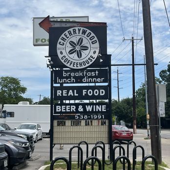 Cherrywood Coffeehouse - Sign - Coffee & Tea Near Me - Austin, Texas Cherrywood Coffeehouse - Sign - Coffee & Tea Near Me - Austin, Texas