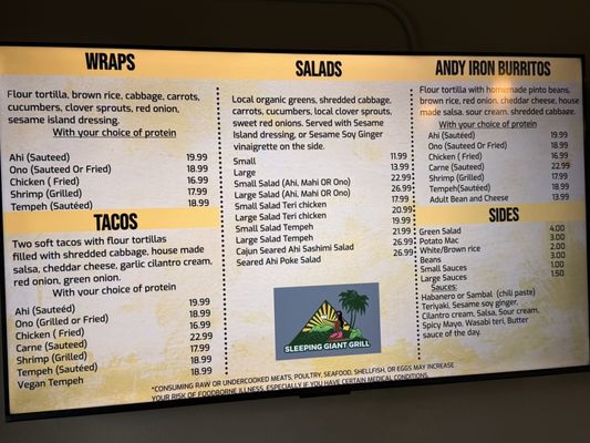 Menu photo 2 Sleeping Giant Grill Kapaa, HI