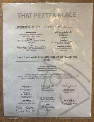 Menu photo 2 That Peetza Place Port Ludlow, WA Menu photo 2 That Peetza Place Port Ludlow, WA