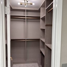 Small walk in closet