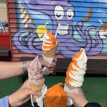 Vicky's Tasty Treat - a group of people holding ice cream cones - Ice Cream & Frozen Yogurt Near Me - Liverpool, New York