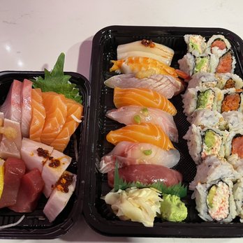 Oki Sushi - $56 sushi boat combo. Miso soup (yum) and salad (meh) not pictured. Sept 2021. - Sushi Bars Near Me - San Francisco, California Oki Sushi - $56 sushi boat combo. Miso soup (yum) and salad (meh) not pictured. Sept 2021. - Sushi Bars Near Me - San Francisco, California