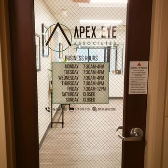 Apex Eye Associates - Front Door Sign - Ophthalmologists Near Me - Cary, North Carolina