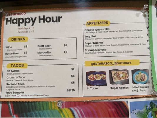 Menu photo 2 El Tarasco Artesia Redondo Beach, CA