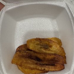 Blues Jamaican Restaurant - Fried Plantain for two plates, definitely not enough to be considered a side