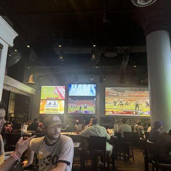 Buffalo Bros Sundance - Seating area and some of their big screen TVs. - Pizza Near Me - Fort Worth, Texas Buffalo Bros Sundance - Seating area and some of their big screen TVs. - Pizza Near Me - Fort Worth, Texas