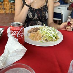 La Marina - Green beef enchiladas...not spicy great flavor