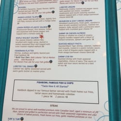 Fishbowl Restaurant - Menu