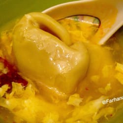 Beef wonton egg drop mixed soup