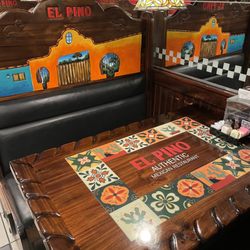 El Pino Mexican Restaurant - Every table has a beautiful painting