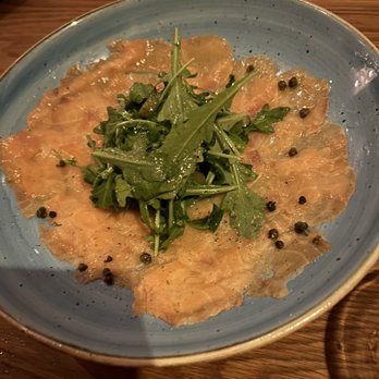 Bulla Gastrobar - Salmon carpaccio - Spanish Near Me - Plano, Texas