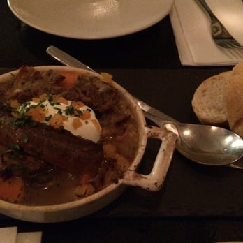 Preservation - Spicy linguica sausage cassoulet duck confit, pork, apricots - Wine Bars Near Me - Geneva, Illinois