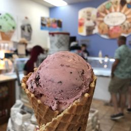 Blueberry Waffle Cone Ice Cream