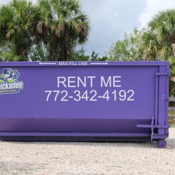Chickadee Dumpster Rental - Meet Jessica, co-owner of Chickadee Dumpster Rental, with one of our 20-yard dumpsters! Proudly serving Port St. Lucie & the Treasure Coast!