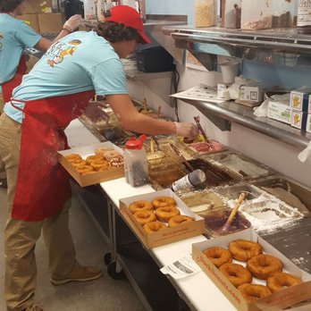 Duck Donuts - Prior to topping my half dozen sits in the center - Donuts Near Me - Knoxville, Tennessee Duck Donuts - Prior to topping my half dozen sits in the center - Donuts Near Me - Knoxville, Tennessee