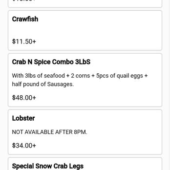 Crab N Spice - Deceiving menu! - Cajun/Creole Near Me - Palmdale, California