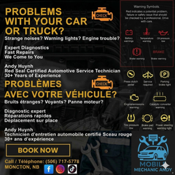 Mobile Mechanic Andy - PROBLEMS WITH YOUR CAR OR TRUCK?
Hearing strange noises? Seeing warning lights? Engine trouble??
Please don't wait until it's too late