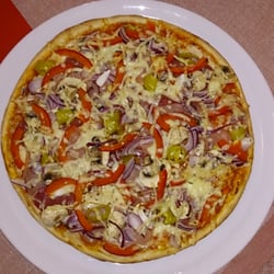 Porto Bello - Pizza nach Art des Hauses.