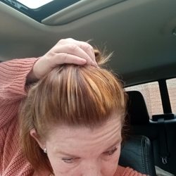 Left side no highlights right side orange under processed