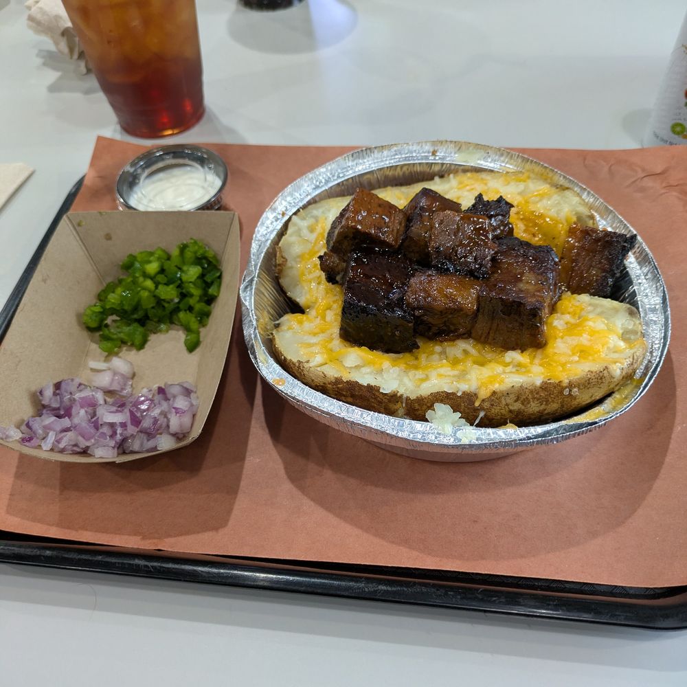 Smokin Iron - BBQ Baked Potato with Burnt Ends - Barbeque Near Me - Meridian, Idaho Smokin Iron - BBQ Baked Potato with Burnt Ends - Barbeque Near Me - Meridian, Idaho
