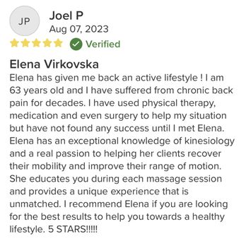 Paramedical Beauty - 5-star customer review for Elena, our owner, and licensed massage therapist! - Estheticians Near Me - Cincinnati, Ohio Paramedical Beauty - 5-star customer review for Elena, our owner, and licensed massage therapist! - Estheticians Near Me - Cincinnati, Ohio