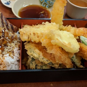 Geta - Beef Teriyaki & Tempura Combo - Japanese Near Me - Oakland, California Geta - Beef Teriyaki & Tempura Combo - Japanese Near Me - Oakland, California