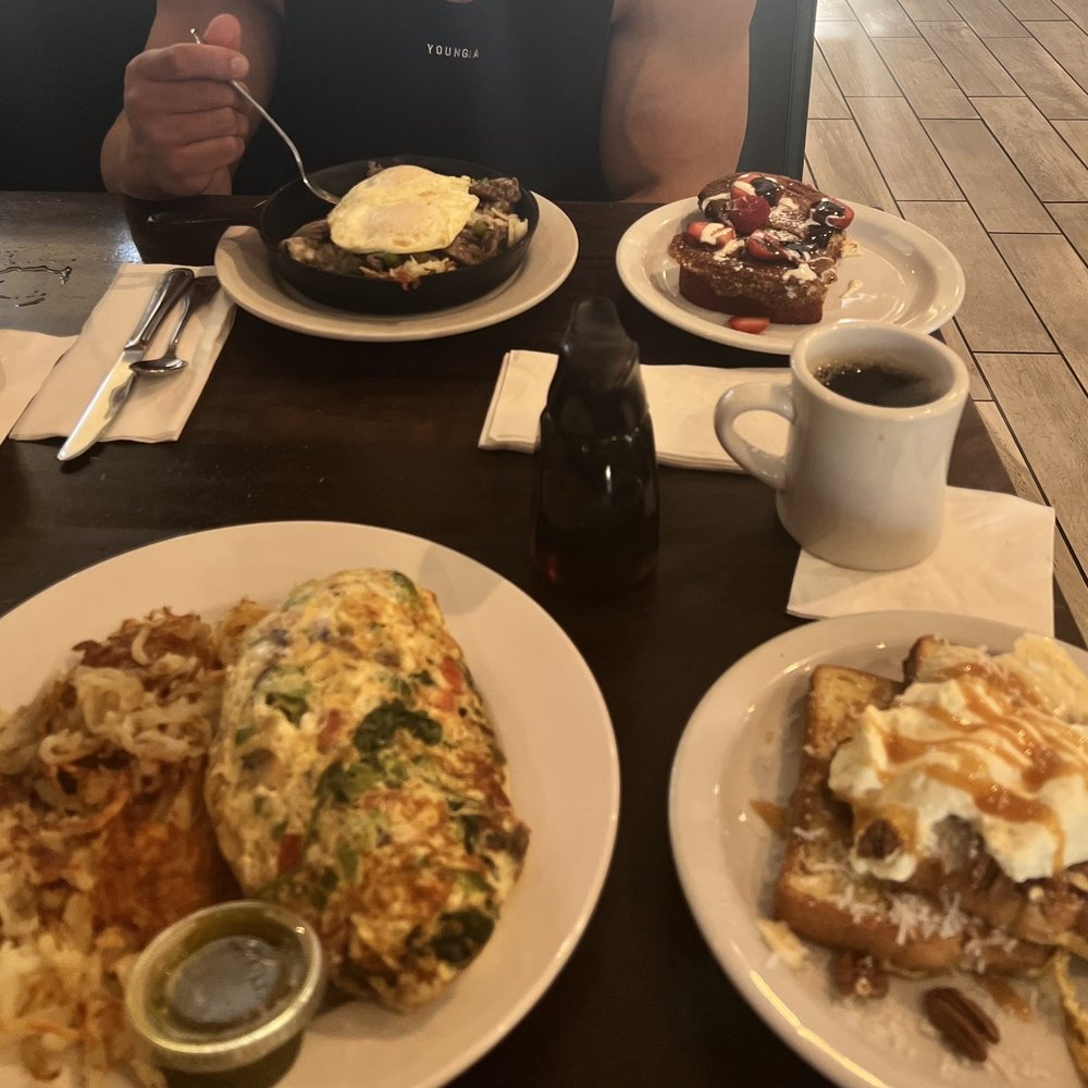 Bacon and Jam - Omelet and skillet and 2 orders of French toast - Breakfast & Brunch Near Me - Chicago, Illinois Bacon and Jam - Omelet and skillet and 2 orders of French toast - Breakfast & Brunch Near Me - Chicago, Illinois