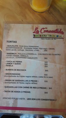 Menu photo 1 La Consentida Puerto Vallarta, JAL