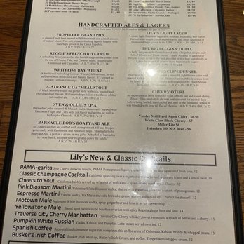 Lily's Seafood - Menu - Breweries Near Me - Royal Oak, Michigan