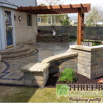 Three Brothers Landscaping - Unilock Pavers and Walls with Pergola Installation - Landscape Architects or Designers Near Me - Mokena, Illinois Three Brothers Landscaping - Unilock Pavers and Walls with Pergola Installation - Landscape Architects or Designers Near Me - Mokena, Illinois