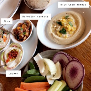 Saba - Ikra Moroccan Carrots  Blue Crab Hummus Labneh - Mediterranean Near Me - New Orleans, Louisiana