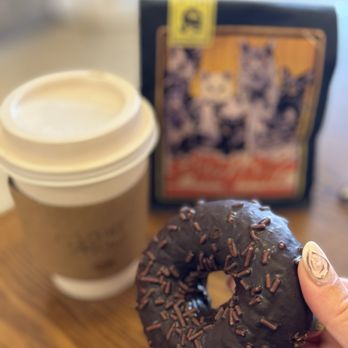 Oliver's Donuts - Death by chocolate donut, lavender latte, beans - Donuts Near Me - Pittsburgh, Pennsylvania