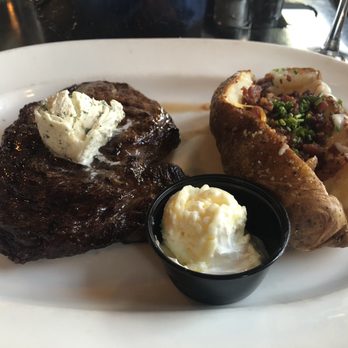 Old Stone Steakhouse - Rib eye steak w baked potato was delicious - Steakhouses Near Me - Belmont, North Carolina Old Stone Steakhouse - Rib eye steak w baked potato was delicious - Steakhouses Near Me - Belmont, North Carolina