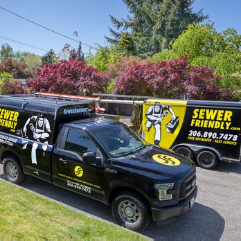 Sewer Friendly - Honk when you see our yellow and black trucks! - Plumbing Near Me - Edmonds, Washington Sewer Friendly - Honk when you see our yellow and black trucks! - Plumbing Near Me - Edmonds, Washington