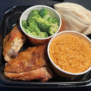 El Pollo Loco - Chicken Meal (Leg, Thigh, Rice, Broccoli, Flour Tortillas) - Mexican Near Me - Hayward, California El Pollo Loco - Chicken Meal (Leg, Thigh, Rice, Broccoli, Flour Tortillas) - Mexican Near Me - Hayward, California